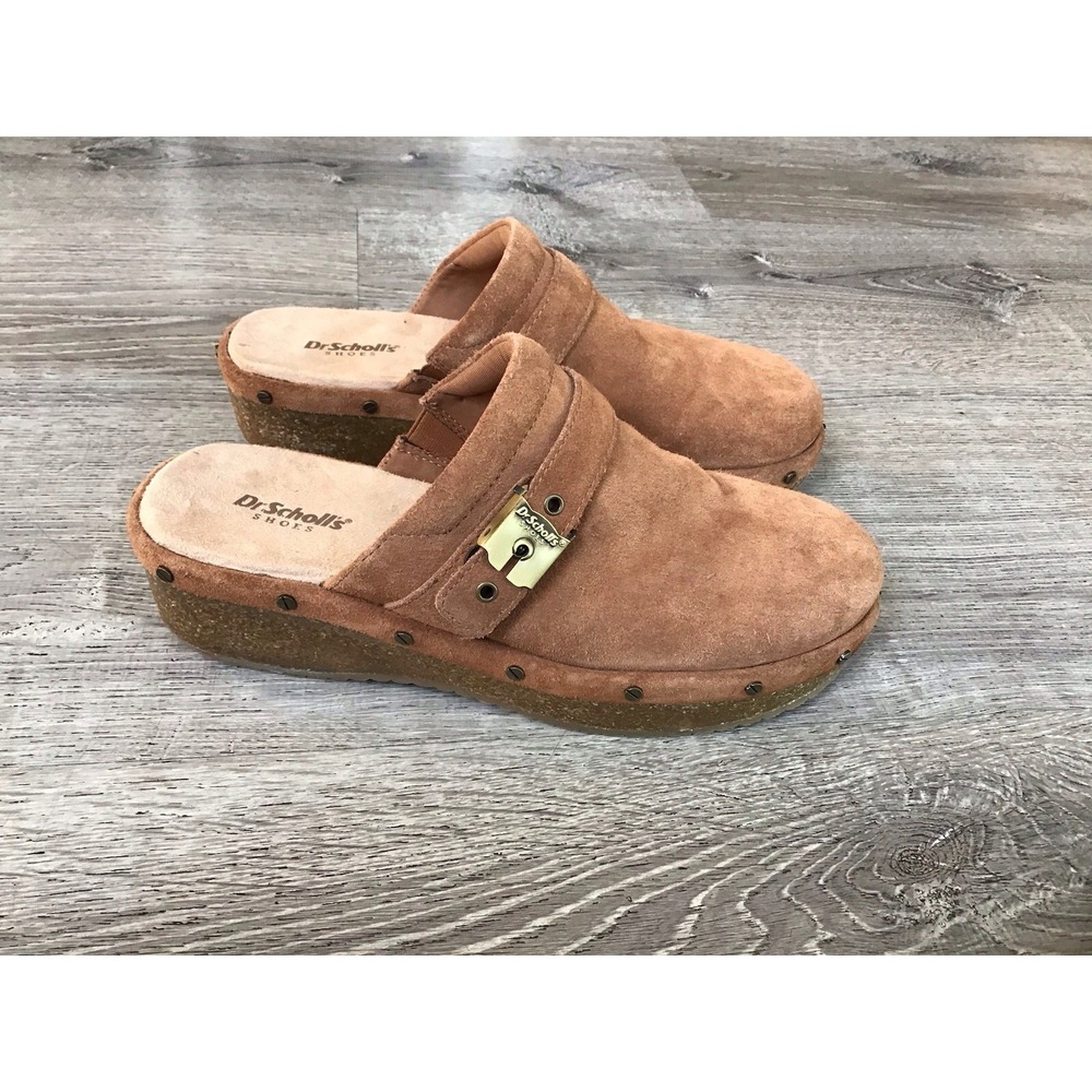 Dr. Scholl's Women's Leather Brown Original Flex Comfort Clogs Size 8 m Mules